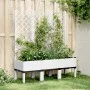 Blumenkasten mit weißem PP-Gitter 120x40x142 cm von vidaXL, Töpfe und Pflanzgefäße - Ref: Foro24-367929, Preis: 97,41 €, Raba...