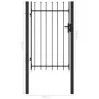 Zauntor mit Tür und schwarzen Stahlspitzen 1x1,5 m von vidaXL, Gartentore - Ref: Foro24-146034, Preis: 141,65 €, Rabatt: %