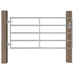 5-Stangen-Tor für Field Silver Steel (95-170)x90 cm von vidaXL, Gartentore - Ref: Foro24-145985, Preis: 142,90 €, Rabatt: %