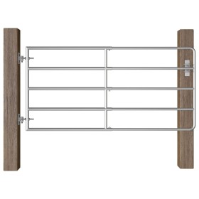 5-Stangen-Tor für Field Silver Steel (95-170)x90 cm von vidaXL, Gartentore - Ref: Foro24-145985, Preis: 149,47 €, Rabatt: %