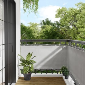 Pantalla de balcón 100% poliéster Oxford gris claro 75x600 cm