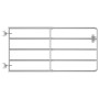 5-bar gate for silver-plated steel field (95-170)x90 cm by vidaXL, garden gates - Ref: Foro24-145985, Price: 149,35 €, Discou...