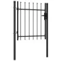 Cancela de valla con una puerta y puntas acero negro 1x1 m de vidaXL, Puertas de jardín - Ref: Foro24-146032, Precio: 148,31 ...