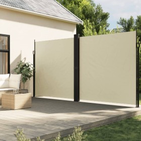 Toldo lateral retráctil crema 220x600 cm