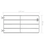 5-Stangen-Tor für Field Silver Steel (95-170)x90 cm von vidaXL, Gartentore - Ref: Foro24-145985, Preis: 142,90 €, Rabatt: %