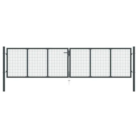 Gartentor aus verzinktem Stahlgeflecht, grau, 400x150 cm. von vidaXL, Gartentore - Ref: Foro24-145777, Preis: 396,08 €, Rabat...
