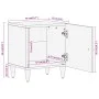 Mesita de noche de madera maciza de mango 40x33x46 cm by vidaXL, Nightstands - Ref: Foro24-358244, Price: 48,85 €, Discount: %