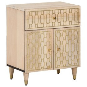 Mesita de noche madera maciza de mango 50x33x60 cm de vidaXL, Mesitas de noche - Ref: Foro24-358259, Precio: 91,51 €, Descuen...
