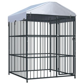 Perrera de exterior con techo 150x150x210 cm de vidaXL, Casetas y cercados para perros - Ref: Foro24-145760, Precio: 346,54 €...