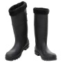 Botas de agua con calcetines extraíbles negro número 44 PVC