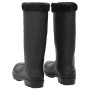 Botas de agua con calcetines extraíbles negro número 44 PVC