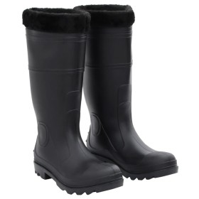 Botas de agua con calcetines extraíbles negro número 42 PVC