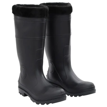 Wasserstiefel mit herausnehmbaren Socken, schwarz, Größe 42, PVC. von vidaXL, Wathosen zum Jagen und Angeln - Ref: Foro24-137...