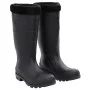Botas de agua con calcetines extraíbles negro número 42 PVC by vidaXL, Waders for hunting and fishing - Ref: Foro24-137600, P...
