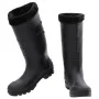 Botas de agua con calcetines extraíbles negro número 42 PVC by vidaXL, Waders for hunting and fishing - Ref: Foro24-137600, P...