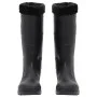 Botas de agua con calcetines extraíbles negro número 42 PVC by vidaXL, Waders for hunting and fishing - Ref: Foro24-137600, P...