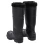 Botas de agua con calcetines extraíbles negro número 42 PVC by vidaXL, Waders for hunting and fishing - Ref: Foro24-137600, P...