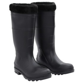 Botas de agua con calcetines extraíbles negro número 41 PVC