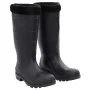 Botas de agua con calcetines extraíbles negro número 41 PVC by vidaXL, Waders for hunting and fishing - Ref: Foro24-137599, P...