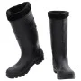 Botas de agua con calcetines extraíbles negro número 41 PVC by vidaXL, Waders for hunting and fishing - Ref: Foro24-137599, P...