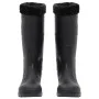 Botas de agua con calcetines extraíbles negro número 41 PVC by vidaXL, Waders for hunting and fishing - Ref: Foro24-137599, P...