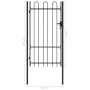 Zauntor mit Tür und schwarzem Stahlbogen 1x1,75 m von vidaXL, Gartentore - Ref: Foro24-145743, Preis: 143,19 €, Rabatt: %