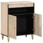 Massivholz-Nebenschrank aus Mangoholz 60x33x75 cm von vidaXL, Sideboards - Ref: Foro24-358273, Preis: 78,25 €, Rabatt: %