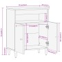 Armario auxiliar madera maciza de mango 60x33x75 cm by vidaXL, Sideboards - Ref: Foro24-358273, Price: 85,72 €, Discount: %