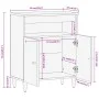 Massivholz-Nebenschrank aus Mangoholz 60x33x75 cm von vidaXL, Sideboards - Ref: Foro24-358273, Preis: 78,25 €, Rabatt: %