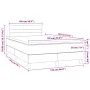 Box spring bed with mattress and LED dark brown fabric 120x190 cm by vidaXL, Beds and slatted bases - Ref: Foro24-3270047, Pr...