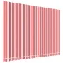 Tela de repuesto de toldo rayas rojas y blancas 5x3,5 m de vidaXL, Toldos - Ref: Foro24-367721, Precio: 67,24 €, Descuento: %