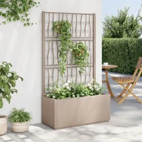 Jardinera con enrejado PP marrón claro 80x36x140 cm by vidaXL, Pots and planters - Ref: Foro24-368781, Price: 109,61 €, Disco...