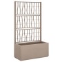 Jardinera con enrejado PP marrón claro 80x36x140 cm by vidaXL, Pots and planters - Ref: Foro24-368781, Price: 119,49 €, Disco...