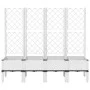 Blumenkasten mit weißem PP-Gitter 160x40x142 cm von vidaXL, Töpfe und Pflanzgefäße - Ref: Foro24-367934, Preis: 135,44 €, Rab...