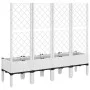 Blumenkasten mit weißem PP-Gitter 160x40x142 cm von vidaXL, Töpfe und Pflanzgefäße - Ref: Foro24-367934, Preis: 135,44 €, Rab...