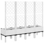 Blumenkasten mit weißem PP-Gitter 160x40x142 cm von vidaXL, Töpfe und Pflanzgefäße - Ref: Foro24-367934, Preis: 148,54 €, Rab...