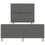 Estructura de cama con cabecera Gris oscuro 120 x 190 cm tela