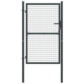 Gartengittertür aus verzinktem Stahl grau 100x200 cm von vidaXL, Gartentore - Ref: Foro24-145773, Preis: 189,32 €, Rabatt: %