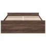 Cama con cajones madera de ingeniería marrón roble 140x190 cm de vidaXL, Camas y somieres - Ref: Foro24-3280313, Precio: 148,...