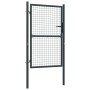 Puerta de malla de jardín acero galvanizado gris 100x200 cm