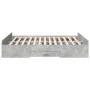 Betongraues Holzwerkstoffbett mit Schubladen 150x200 cm von vidaXL, Betten und Lattenroste - Ref: Foro24-3280289, Preis: 147,...