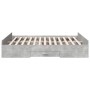 Concrete gray engineered wood bed with drawers 150x200 cm by vidaXL, Beds and slatted bases - Ref: Foro24-3280289, Price: 147...