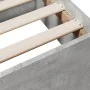 Betongraues Holzwerkstoffbett mit Schubladen 150x200 cm von vidaXL, Betten und Lattenroste - Ref: Foro24-3280289, Preis: 147,...
