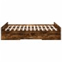 Cama con cajones madera de ingeniería roble ahumado 140x190 cm de vidaXL, Camas y somieres - Ref: Foro24-3280311, Precio: 142...