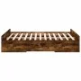 Smoked oak engineered wood bed with drawers 140x190 cm by vidaXL, Beds and slatted bases - Ref: Foro24-3280311, Price: 140,37...