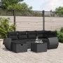 Set de comedor de jardín 7 pzas y cojines ratán sintético negro by vidaXL, Garden sets - Ref: Foro24-3264111, Price: 473,93 €...