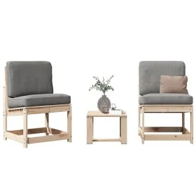 3-piece solid pine wood garden furniture set by vidaXL, Garden chairs - Ref: Foro24-832620, Price: 95,18 €, Discount: %