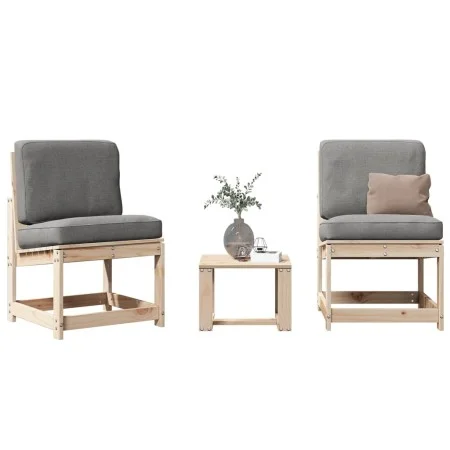 3-teiliges Gartenmöbel-Set aus massivem Kiefernholz von vidaXL, Gartenstühle - Ref: Foro24-832620, Preis: 85,69 €, Rabatt: %