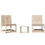 3-teiliges Gartenmöbel-Set aus massivem Kiefernholz von vidaXL, Gartenstühle - Ref: Foro24-832620, Preis: 85,69 €, Rabatt: %