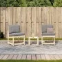 3-teiliges Gartenmöbel-Set aus massivem Kiefernholz von vidaXL, Gartenstühle - Ref: Foro24-832620, Preis: 85,69 €, Rabatt: %